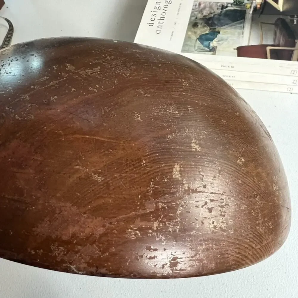 Vintage Mort N. Marton Birch Wood 13” Bowl Dough Salad Made In Canada